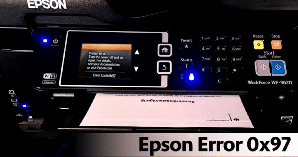 How to Fix Epson Printer Error Code 0x97